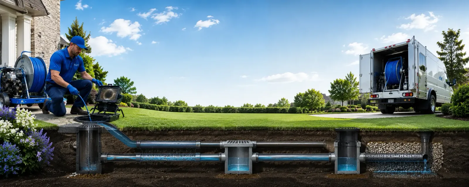 Outdoor drain cleaning information for Honeoye Falls, NY